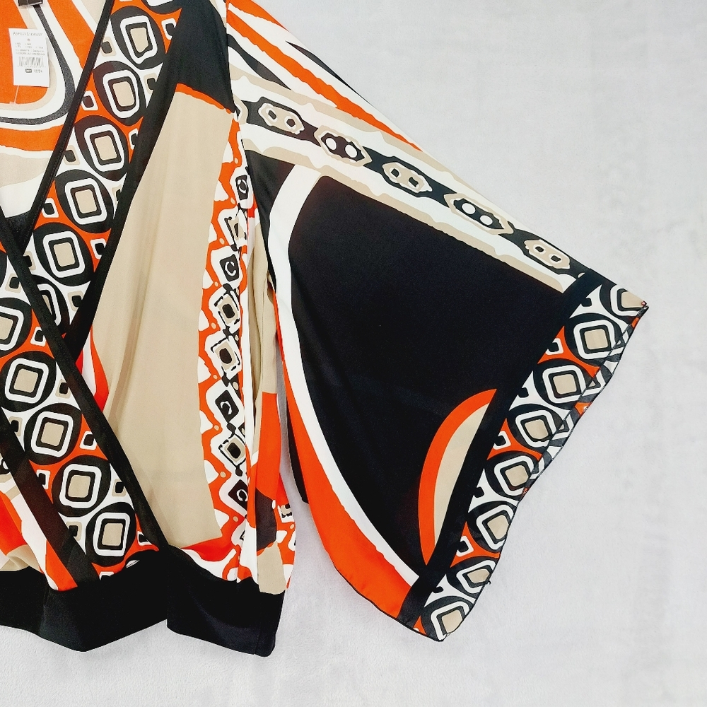 Ashley Stewart Multicolor Geometric Blouse - Picture 3 of 9